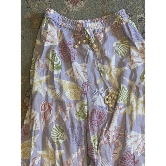 True Destinations Resort Flare Flowy Seashell Coastal Pants, size XS - Picture 4 of 5